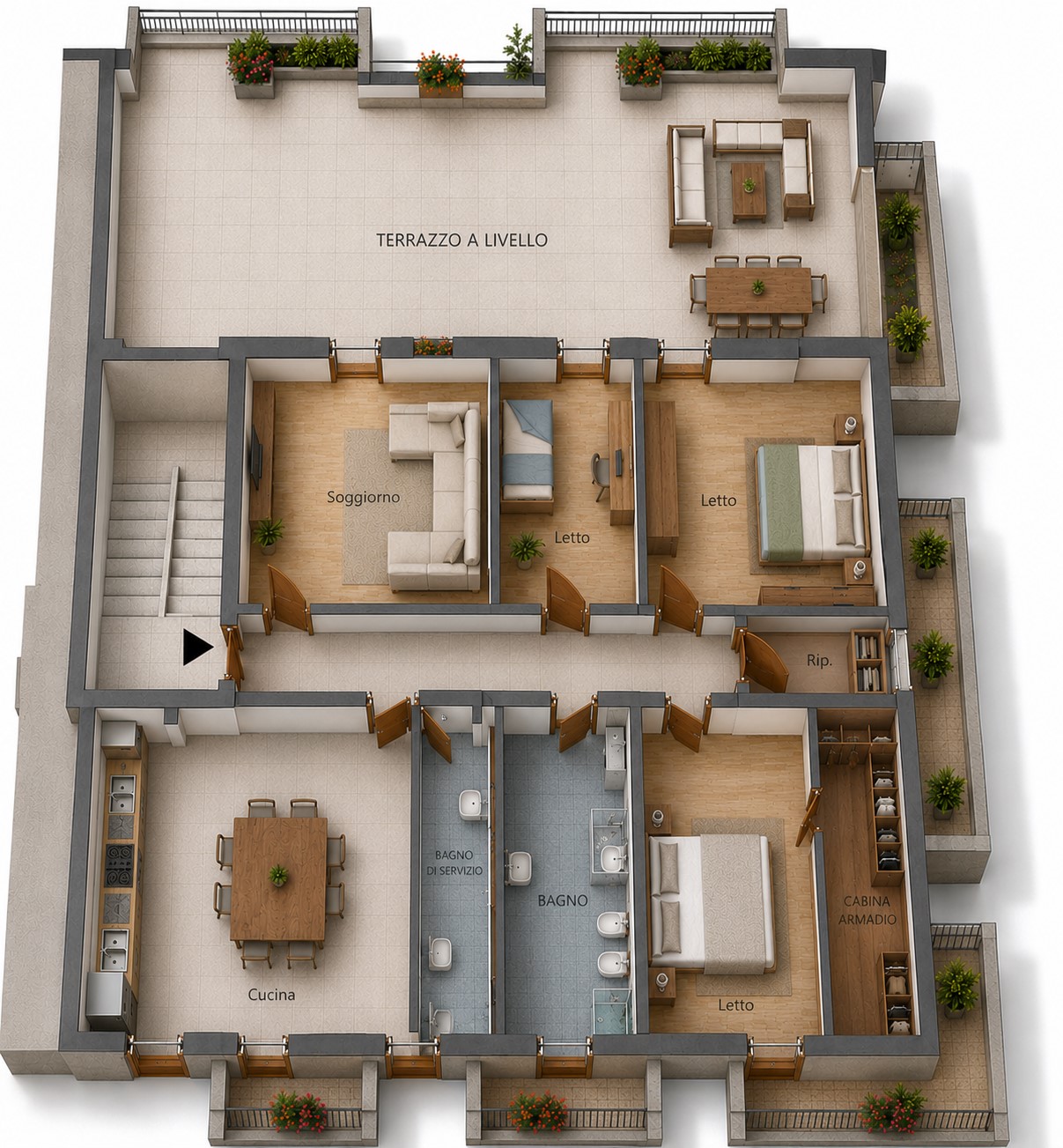 5 Appartamento in via Ugo Foscolo – via Roma